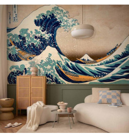 Fotobehang - Hokusai: The Great Wave off Kanagawa (Reproduction)