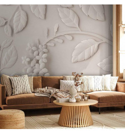 Mural de parede - Paper Flowers (Cream)