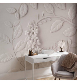 Fototapete - Paper Flowers (Cream)