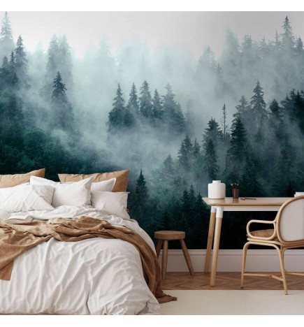 Carta da parati - Mountain Forest (Dark Green)