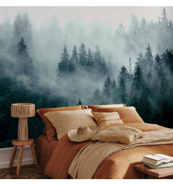 Fotomural - Mountain Forest (Dark Green)