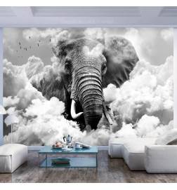 34,00 € Fototapete - Elephant in the Clouds (Black and White)