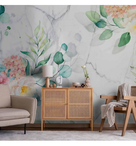 Mural de parede - Flowery Marble