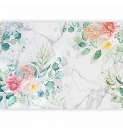 Fototapete - Flowery Marble