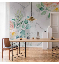 Fototapet - Flowery Marble