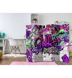Room Divider -  Purple Graffiti [Room Dividers]
