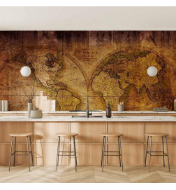 Fotomural - World on old map