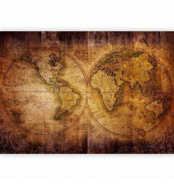 Mural de parede - World on old map