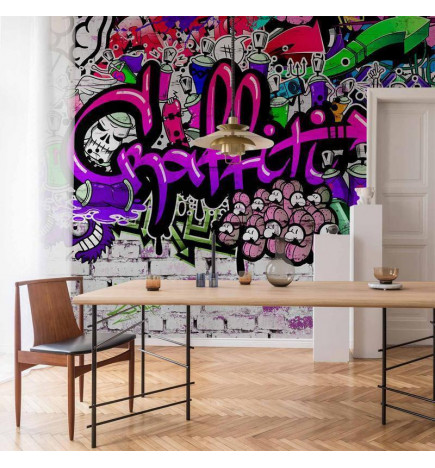 Fotobehang - Purple Graffiti