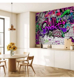 Carta da parati - Purple Graffiti