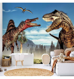 Foto tapete - Fighting Dinosaurs