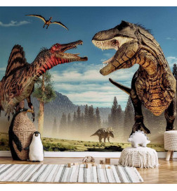 Mural de parede - Fighting Dinosaurs