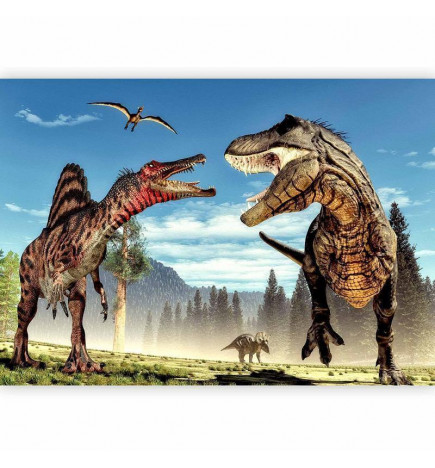 Foto tapete - Fighting Dinosaurs