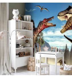 Foto tapete - Fighting Dinosaurs
