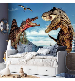 Wall Mural - Fighting Dinosaurs