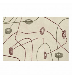 Juliste - Lines and Shapes - a bead labyrinth on a pale, worn background