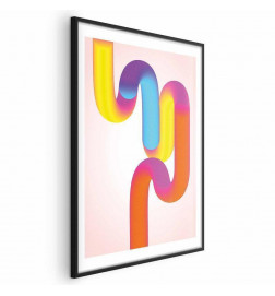 Plakāts - Rainbow Tubes - abstract illustration with colorful gradients