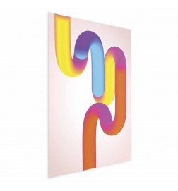 Plakatas - Rainbow Tubes - abstract illustration with colorful gradients