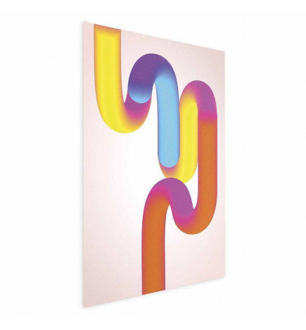 Plakat - Rainbow Tubes - abstract illustration with colorful gradients