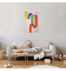 Plakāts - Rainbow Tubes - abstract illustration with colorful gradients