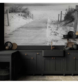 Papier peint - On the beach - black and white