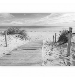 Wall Mural - On the beach - black and white