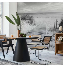 Mural de parede - On the beach - black and white