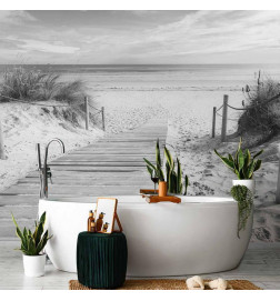 Fototapeta - On the beach - black and white