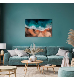 Schilderij - Waves in the Sand (1 Part) Wide