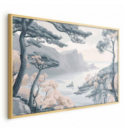 Plakat - Blue Coast in Delicate Colors