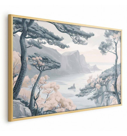 Plakāts - Blue Coast in Delicate Colors