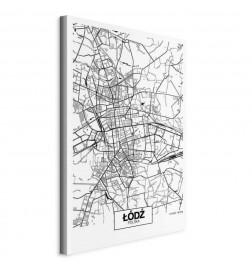 Leinwandbild - City Plan: Lodz (1 Part) Vertical