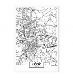 Tablou - City Plan: Lodz (1 Part) Vertical