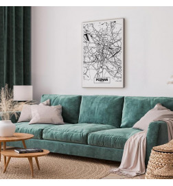 Canvas Print - City Plan: Poznan (1 Part) Vertical