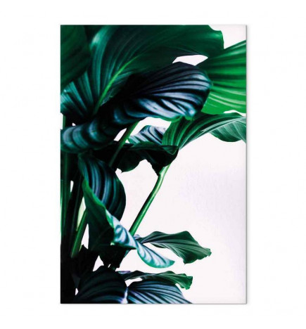 Schilderij - Springy Leaves (1 Part) Vertical