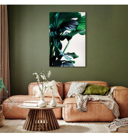 Schilderij - Springy Leaves (1 Part) Vertical