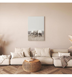 Schilderij - White Horses (1 Part) Vertical