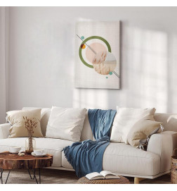 Schilderij - Geometric Landscape (1 Part) Vertical