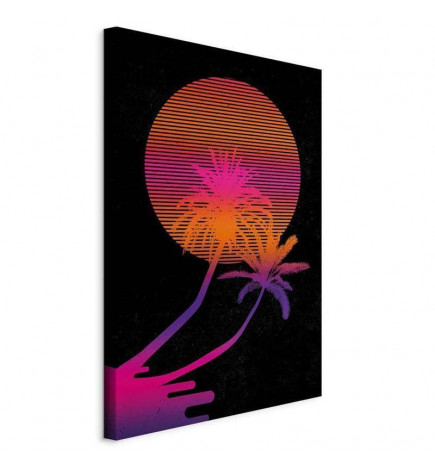 Canvas Print - Palm at Sunrise (1 Part) Vertical