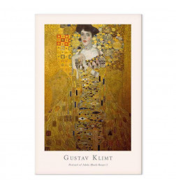Schilderij - Gustav Klimt - Portrait of Adele Bloch (1 Part) Vertical
