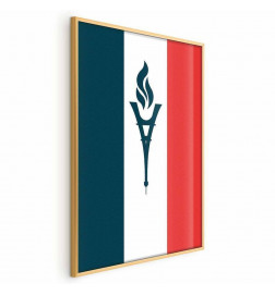 Plakāts - French Flag with a Torch