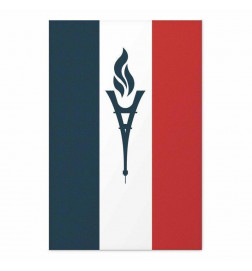 Poster - French Flag with a Torch