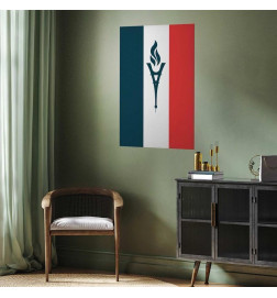 Plakat - French Flag with a Torch