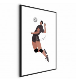 Poster - Volleyball Player on a Light Background - Illustration