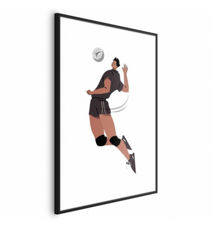 Plakatas - Volleyball Player on a Light Background - Illustration