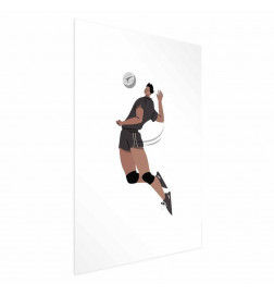 Plakatas - Volleyball Player on a Light Background - Illustration