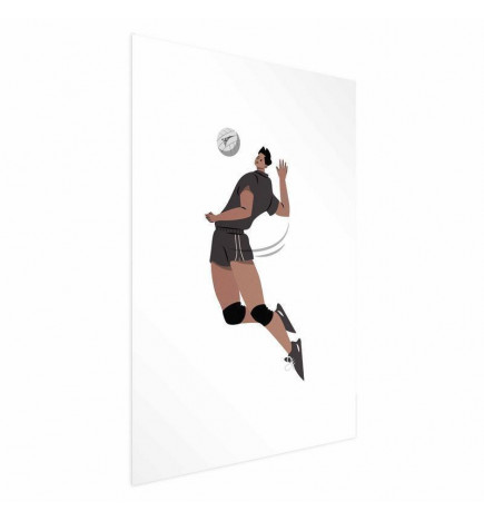 Poster - Volleyball Player on a Light Background - Illustration