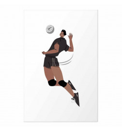 Plakatas - Volleyball Player on a Light Background - Illustration