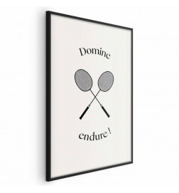 Plakatas - Summer Games - Badminton Rackets on a White Background