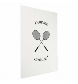 Plakāts - Summer Games - Badminton Rackets on a White Background